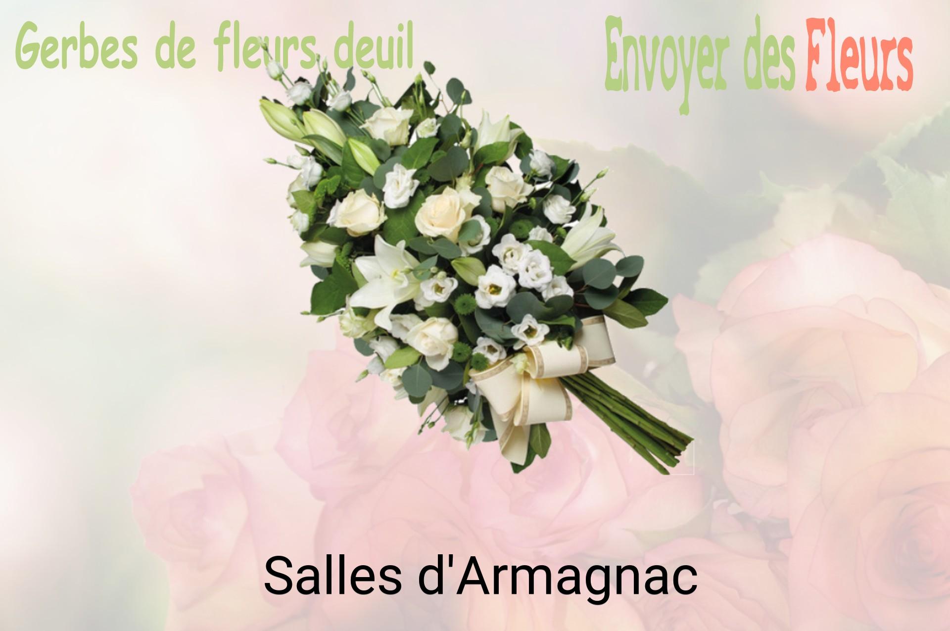 Gerbe de fleurs de deuil livrée à Salles-d'Armagnac
